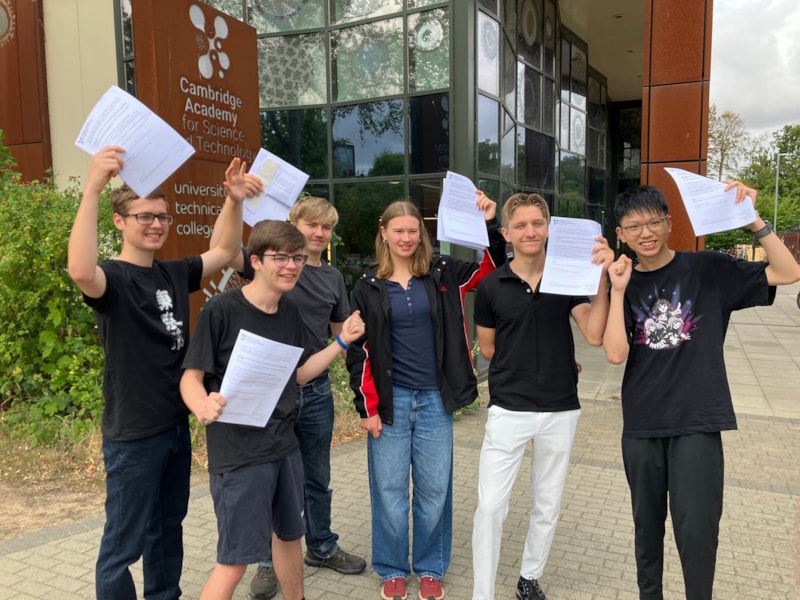 Stream of Grade 9s for GCSE Students at Cambridge Academy for Science and Technology